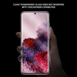 SGSAMS20F - Samsung Galaxy S20 Full Coverage Screen Protector, Premium Ultra-Thin Tempered Glass Screen Protector For Samsung Galaxy S20 (0.3mm) By Cellet