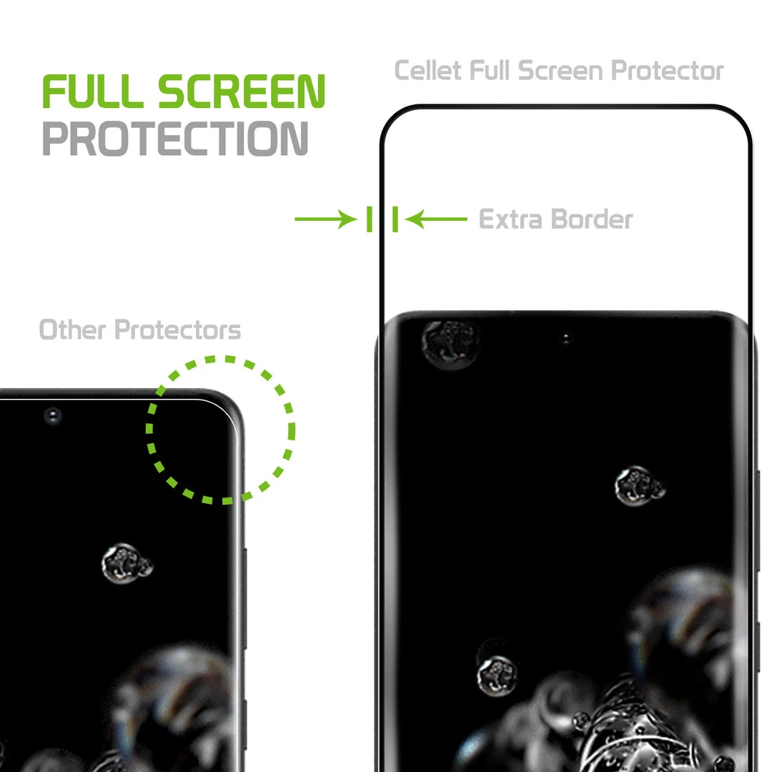 SGSAMS20UF - Samsung Galaxy S20 Ultra Full Coverage Screen Protector, Premium Ultra-Thin Tempered Glass Screen Protector For Samsung Galaxy S20 Ultra (0.3mm) By Cellet Full Catalog 3 SGSAMS20UF - Samsung Galaxy S20 Ultra Full Coverage Screen Protector, Premium Ultra-Thin Tempered Glass Screen Protector For Samsung Galaxy S20 Ultra (0.3mm) By Cellet Full Catalog