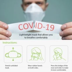 Cellet MKN9510 - 10 Pack Disposable KN95 Face Masks, Single Use Breathable Face Mask Protects Against Germs, Dust And Pollen With Comfortable Elastic Ear Loops (for General Use) Full Catalog