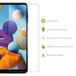 SGSAMA21 - Samsung Galaxy A21 Tempered Glass Screen Protector, Premium 0.3mm Tempered Glass Screen Protector For Samsung Galaxy A21 (9H Hardness) By Cellet Full Catalog