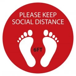 Cellet Full Catalog SK08 - 8 Pack 6FT Social Distancing Floor Decal, Anti-Slip Safety Social Distancing Floor Decal Marker For Banks, Shopping Centers, Grocery Stores And More