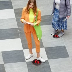 Cellet Full Catalog SK04 - 8 Pack 6FT Social Distancing Floor Decal, Anti-Slip Safety Social Distancing Floor Decal Marker For Banks, Shopping Centers, Grocery Stores And More