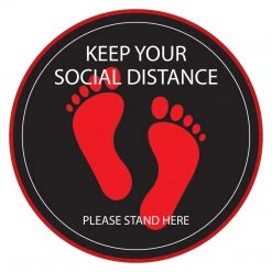 Cellet Full Catalog SK04 - 8 Pack 6FT Social Distancing Floor Decal, Anti-Slip Safety Social Distancing Floor Decal Marker For Banks, Shopping Centers, Grocery Stores And More