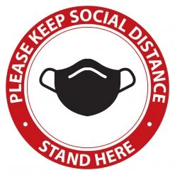 Cellet SK05 - 8 Pack 6FT Social Distancing Floor Decal, Anti-Slip Safety Social Distancing Floor Decal Marker For Banks, Shopping Centers, Grocery Stores And More Full Catalog