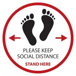 Cellet Full Catalog SK07 - 8 Pack 6FT Social Distancing Floor Decal, Anti-Slip Safety Social Distancing Floor Decal Marker For Banks, Shopping Centers, Grocery Stores And More