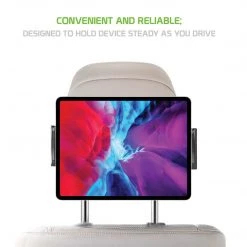 Full Catalog PH355BK - Universal Back Seat Headrest Tablet/Phone Mount Holder With Extendable Telescopic Arm And 360 Degree Rotation For Apple IPad, IPad Pro, IPad Mini, IPhones And Other Smartphones And Tablets (fits Up To 8”) By Cellet - Black