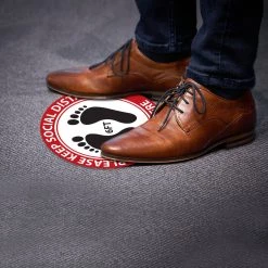 Cellet SK02 - 8 Pack 6FT Social Distancing Floor Decal, Anti-Slip Safety Social Distancing Floor Decal Marker For Banks, Shopping Centers, Grocery Stores And More