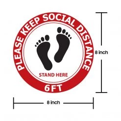 Cellet SK12 - 8 Pack 6FT Social Distancing Floor Decal, Anti-Slip Safety Social Distancing Floor Decal Marker For Banks, Shopping Centers, Grocery Stores And More Full Catalog 7 Cellet SK12 - 8 Pack 6FT Social Distancing Floor Decal, Anti-Slip Safety Social Distancing Floor Decal Marker For Banks, Shopping Centers, Grocery Stores And More Full Catalog