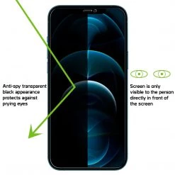 SYIPH12PM - IPhone 12 Pro Max, Privacy Tempered Glass Screen Protector For Apple IPhone 12 Pro Max (0.8mm) By Cellet Full Catalog