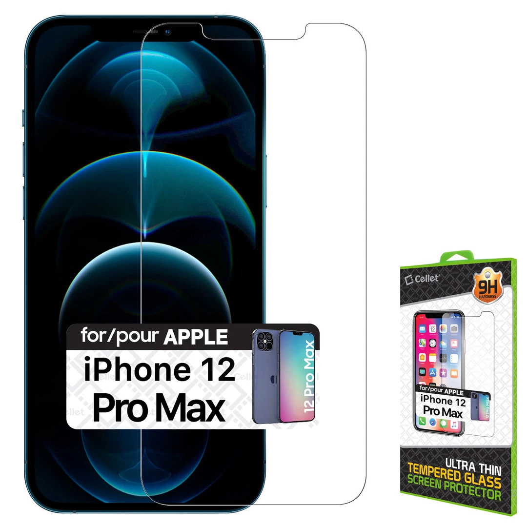 GoCellet Full Catalog SGIPH12PM - Tempered Glass Screen Protector, 9H Hardness - IPhone 12 Pro Max 1 GoCellet Full Catalog SGIPH12PM - Tempered Glass Screen Protector, 9H Hardness - IPhone 12 Pro Max