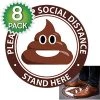 Cellet Full Catalog SK13 - 8 Pack 6FT Social Distancing Floor Decal, Anti-Slip Safety Social Distancing Floor Decal Marker For Banks, Shopping Centers, Grocery Stores And More