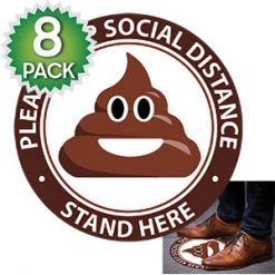 Cellet Full Catalog SK13 - 8 Pack 6FT Social Distancing Floor Decal, Anti-Slip Safety Social Distancing Floor Decal Marker For Banks, Shopping Centers, Grocery Stores And More