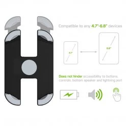 Cellet PHBIKE01 - Bike Smartphone Mount, Universal Heavy Duty Bicycle Holder Mount With 360 Degree Rotation Compatible To IPhone 12 Pro Max/12 Mini/12, IPhone 11 Pro Max/ 11 Pro/11, Samsung Galaxy Note 20/20 Plus And Other 4.7”-6.8” Devices Full Catalog