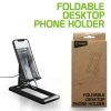 Cellet Wholesale New Arrivals PH140BK - Adjustable Foldable Desktop Smartphone And Tablet Stand, Heavy Duty Adjustable Phone Stand With Non-Slip Rubberized Grips And Base Compatible To Smartphones, Tablets, And IPads - Black