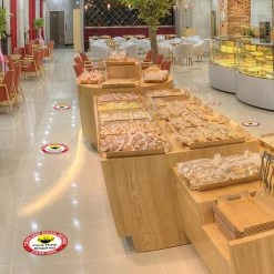 Cellet SK01 - 8 Pack 6FT Social Distancing Floor Decal, Anti-Slip Safety Social Distancing Floor Decal Marker For Banks, Shopping Centers, Grocery Stores And More