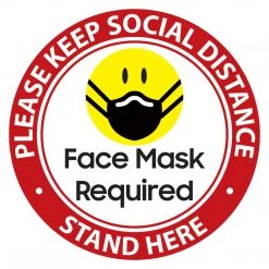 Cellet SK01 - 8 Pack 6FT Social Distancing Floor Decal, Anti-Slip Safety Social Distancing Floor Decal Marker For Banks, Shopping Centers, Grocery Stores And More