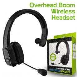 Cellet Wholesale EBBOOMM100 - Overhead Wireless Headset, Premium V5.0 Overhead Wireless Noise Cancelling Headphones With Boom Microphone, Type-C Charging Cable And 3.5mm Adapter Compatible To Wireless Enabled Devices And 3.5mm Devices - Black
