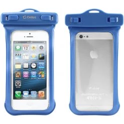 WATER5BL - Cellet Universal Waterproof Case For Apple IPhone 5 And Other Similar Sized Devices - Blue