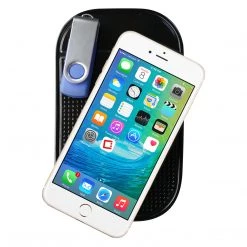 Cellet Full Catalog PHRECTBK - CyonGear Black Non-Slip Pad - Holds Cell Phones, MP3 Players, Sunglasses, Coins, Keys, & Pens