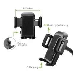 Cellet PH5SIL - Windshield/Dashboard Phone Mount, Heavy Duty Windshield/Dashboard Phone Mount Holder With Reusable Sticky Suction Cup