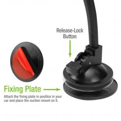 Cellet PH5SIL - Windshield/Dashboard Phone Mount, Heavy Duty Windshield/Dashboard Phone Mount Holder With Reusable Sticky Suction Cup