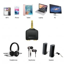 CNY2 - Cellet Single 3.5mm Pin To Double 3.5mm Hole Headphone Split Adapter Full Catalog