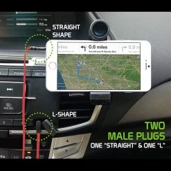 CN3535K - Cellet 5 Foot (1.5 Meter) Premium Flat Wire 3.5mm To 3.5mm Right Angle Pin Auxiliary Audio Cable