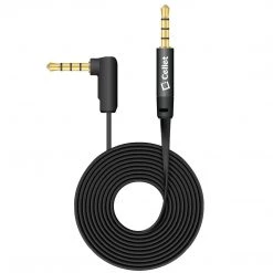 CN3535K - Cellet 5 Foot (1.5 Meter) Premium Flat Wire 3.5mm To 3.5mm Right Angle Pin Auxiliary Audio Cable