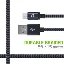 Full Catalog DAMICROUSBB - Micro USB Cable, Cellet 5 Ft. Micro USB Charging / Data Cable - Black