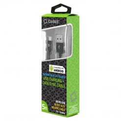 Full Catalog DAMICROUSBB - Micro USB Cable, Cellet 5 Ft. Micro USB Charging / Data Cable - Black