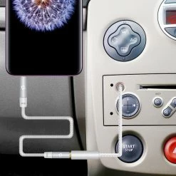 Full Catalog CNIPHONEWT - Cellet 6 Inch Gold Plated 3.5mm TRRS Male To Female Audio Adapter For Mobile Credit Card Reader, Headphones, Audio Aux, Car Stereo - White