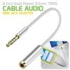 Full Catalog CNIPHONEWT - Cellet 6 Inch Gold Plated 3.5mm TRRS Male To Female Audio Adapter For Mobile Credit Card Reader, Headphones, Audio Aux, Car Stereo - White