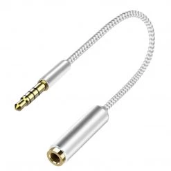 Full Catalog CNIPHONEWT - Cellet 6 Inch Gold Plated 3.5mm TRRS Male To Female Audio Adapter For Mobile Credit Card Reader, Headphones, Audio Aux, Car Stereo - White