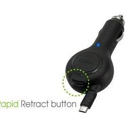 PMOTQ9RB - Cellet Compact 10 Watt Powered Micro USB Retractable Plug In Car Charger 16 PMOTQ9RB - Cellet Compact 10 Watt Powered Micro USB Retractable Plug In Car Charger