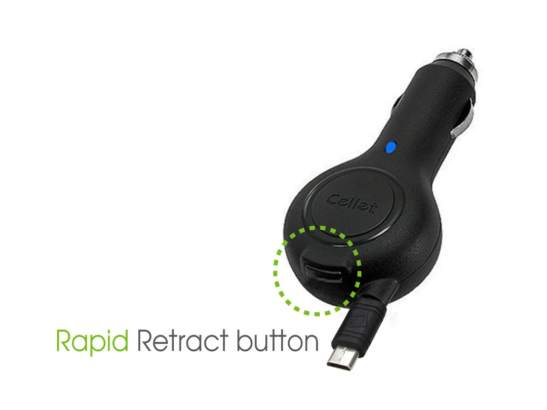 PMOTQ9RB - Cellet Compact 10 Watt Powered Micro USB Retractable Plug In Car Charger 4 PMOTQ9RB - Cellet Compact 10 Watt Powered Micro USB Retractable Plug In Car Charger