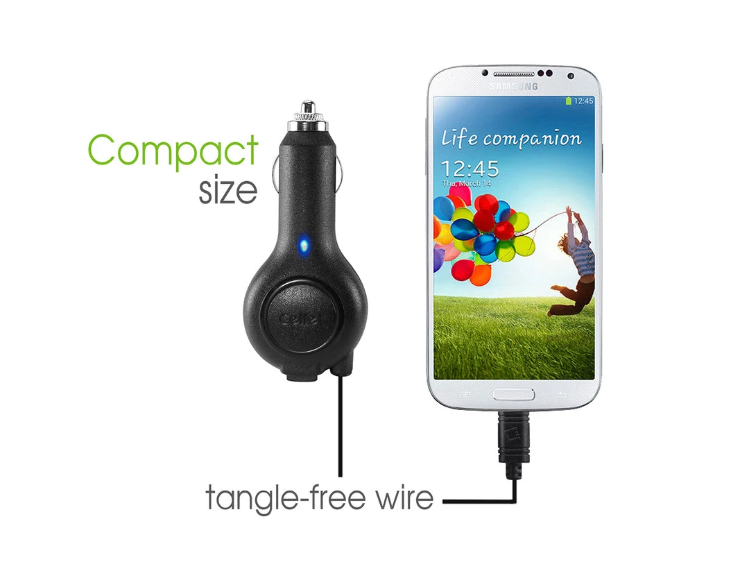 PMOTQ9RB - Cellet Compact 10 Watt Powered Micro USB Retractable Plug In Car Charger 5 PMOTQ9RB - Cellet Compact 10 Watt Powered Micro USB Retractable Plug In Car Charger