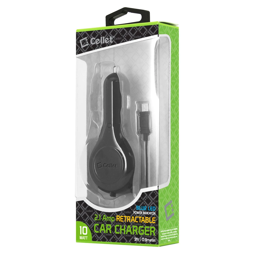 PMOTQ9RB - Cellet Compact 10 Watt Powered Micro USB Retractable Plug In Car Charger 13 PMOTQ9RB - Cellet Compact 10 Watt Powered Micro USB Retractable Plug In Car Charger