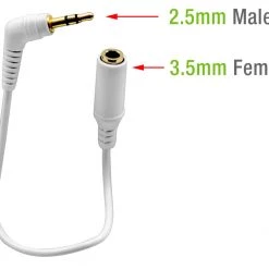 CN25M35F - Cellet 2.5mm Pin To 3.5mm Input Stereo Plug Cable Full Catalog