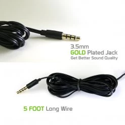 GoCellet Full Catalog EP35O - Cellet Hands-Free Headset 3.5mm With Boom Mic