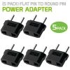 Full Catalog CN110 - 5 Pack Cellet Power Adapter - Flat Pin To Round Pin