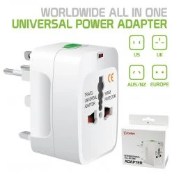 Cellet CNUNM - Worldwide All-In-One Universal Power Adapter - White