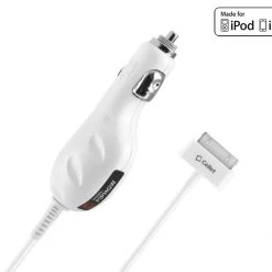 PIPHGW - Cellet MFi 5 Watt / 1 Amp Car Charger With Blue LED For Apple IPhone 4, 3GS, 3G, IPod Touch, & Nano