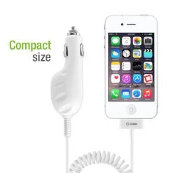 PIPHGW - Cellet MFi 5 Watt / 1 Amp Car Charger With Blue LED For Apple IPhone 4, 3GS, 3G, IPod Touch, & Nano