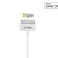 PIPHGW - Cellet MFi 5 Watt / 1 Amp Car Charger With Blue LED For Apple IPhone 4, 3GS, 3G, IPod Touch, & Nano