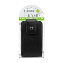 Full Catalog LTERS - Cellet Black Teramo Case With Cellet Removable Spring Clip For IPhone5, IPhone4 Samsung Galaxy S4, S3 And Other Similar Sized Phones
