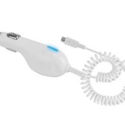 PMICROXW - Cellet White Micro USB Plug In Car Charger (800mA)