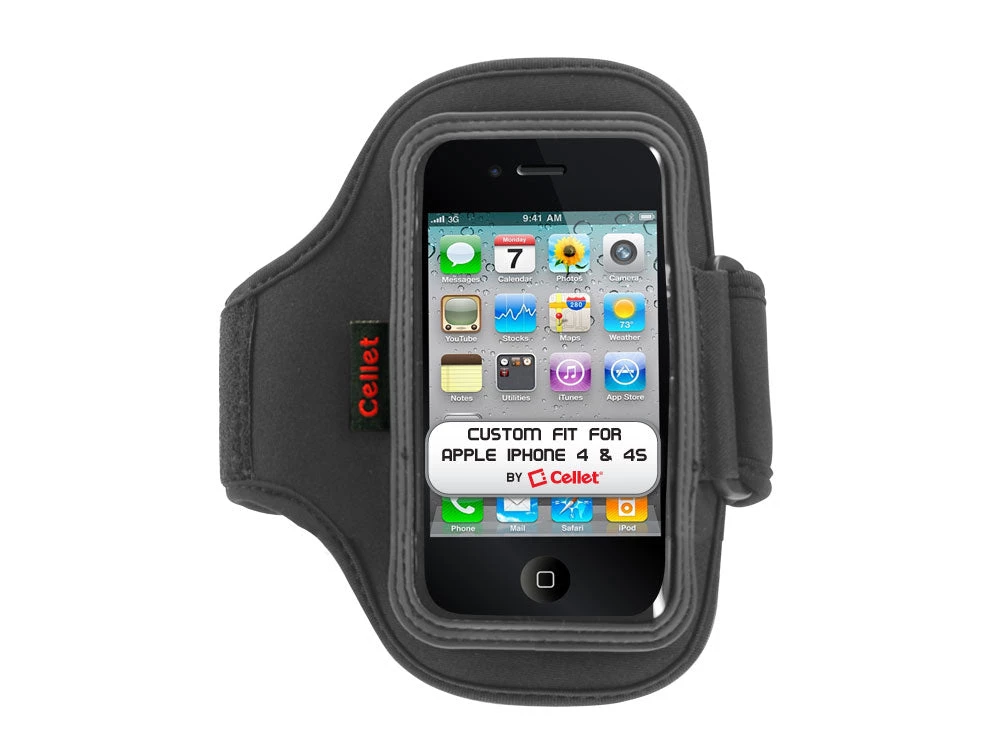 NEOIPH10 - Cellet Black Neo Armband For Apple IPhone 4 & 4S (10 Inch Long) Full Catalog 2 NEOIPH10 - Cellet Black Neo Armband For Apple IPhone 4 & 4S (10 Inch Long) Full Catalog