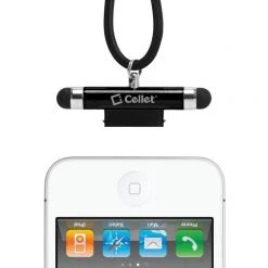 Cellet Full Catalog PENIPHBK - IPHONE BLACK STYLUS W/ NECK STRAP