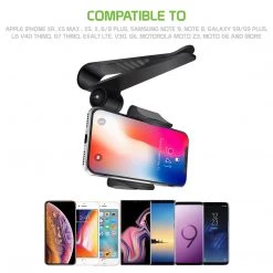 PH700 - Cellet Sun Visor Clip Phone Mount Holder With 360 Degree Rotation Compatible To IPhone XS Max, XS/XR, 8/8 Plus, Samsung Galaxy S10, S10 Plus, S10e, Note 9/8/7, LG V50, V40 ThinQ, G7 ThinQ