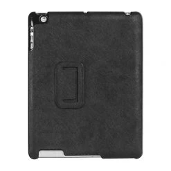 Cellet Full Catalog LAPPIPAD31BK - IPad 2, IPad 3, And IPad 4 Protective Case Cover With Folding Media Kickstand - Black